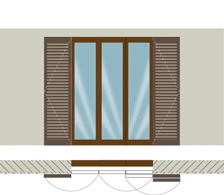 persianas mallorquinas de madera abatible 3 hojas